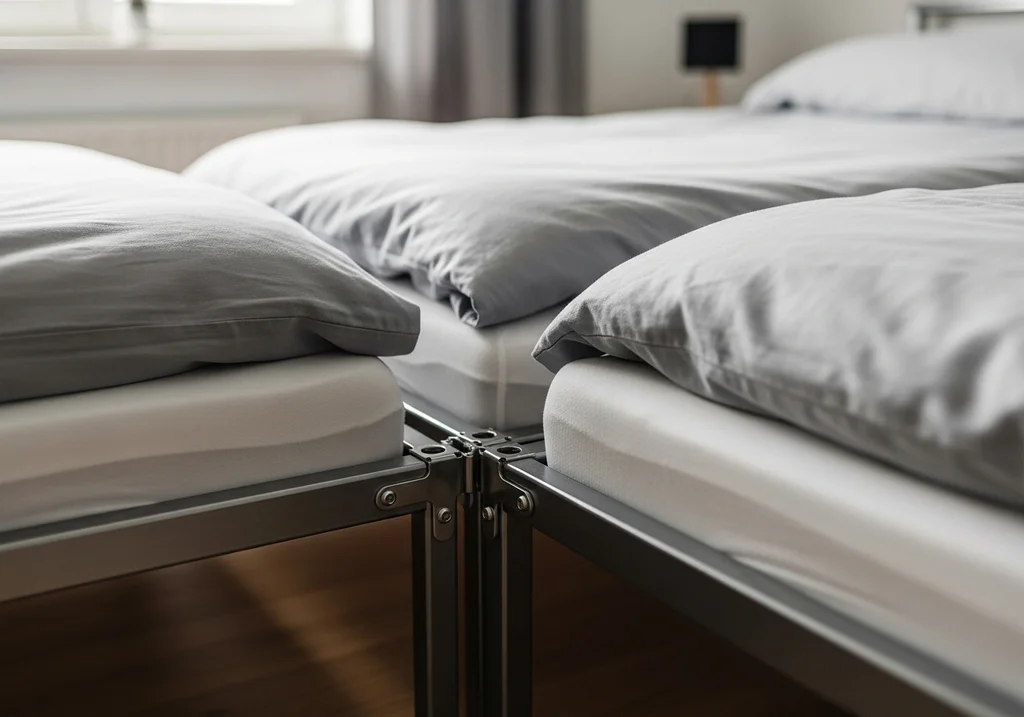 chambre moderne lit metallic