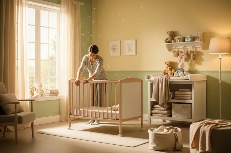 nursery crib baby