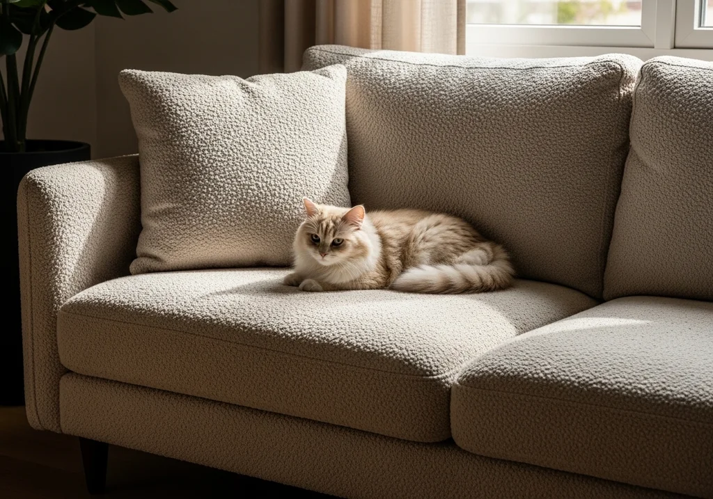 salon confortable chat sofa